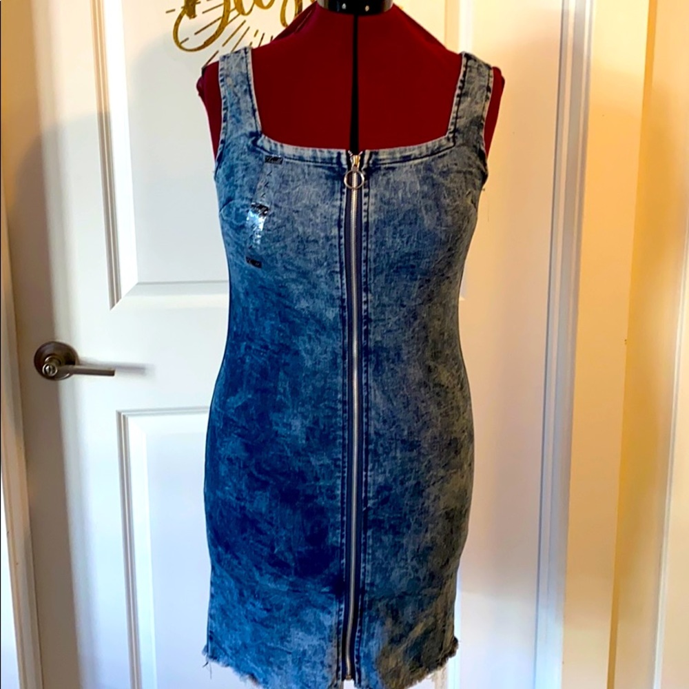 New Tank Stone wash denim dress